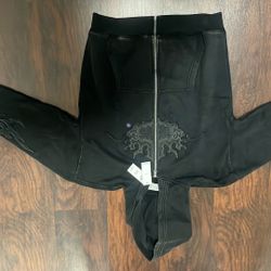 Hollister Boxy Black Flame Hoodie