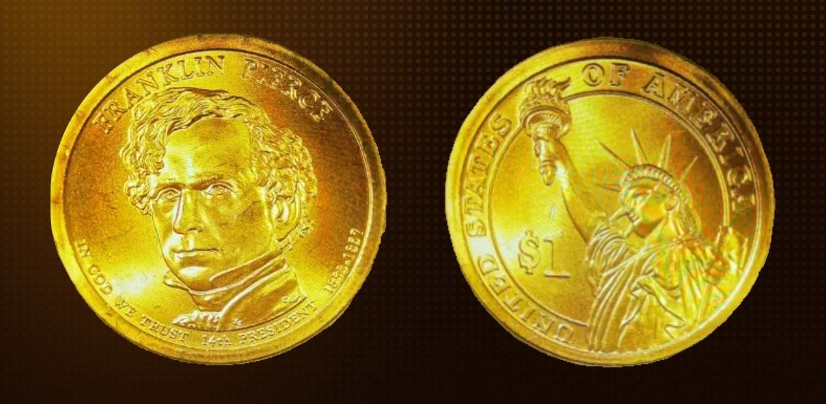 USA President Dollar-Franklin Pierce • 2010-D. DDO NOSE - DDR THUMB 