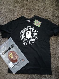 Bape chrome hearts shirt size L