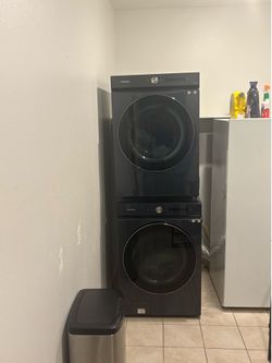 Blue steel bespoke washer and dryer