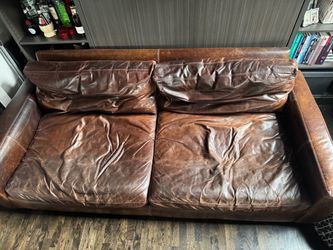Restoration Hardware Leather Couch