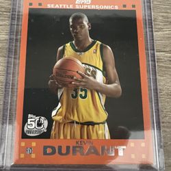 2007 Topps Kevin Durant Rookie Orange