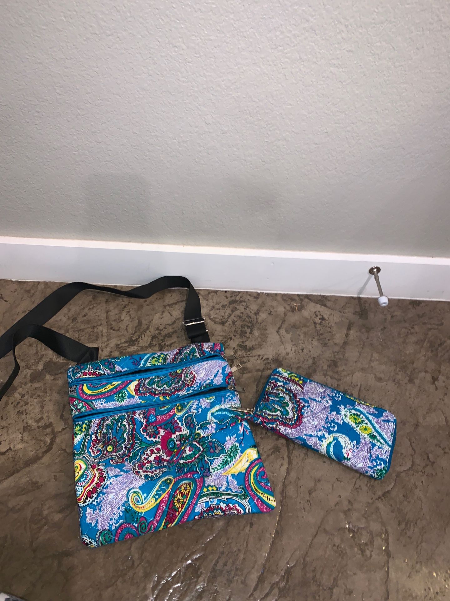 Colorful purse with matching wallet