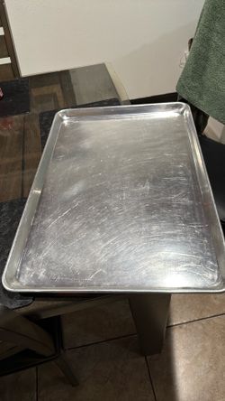 4 charolas de aluminio