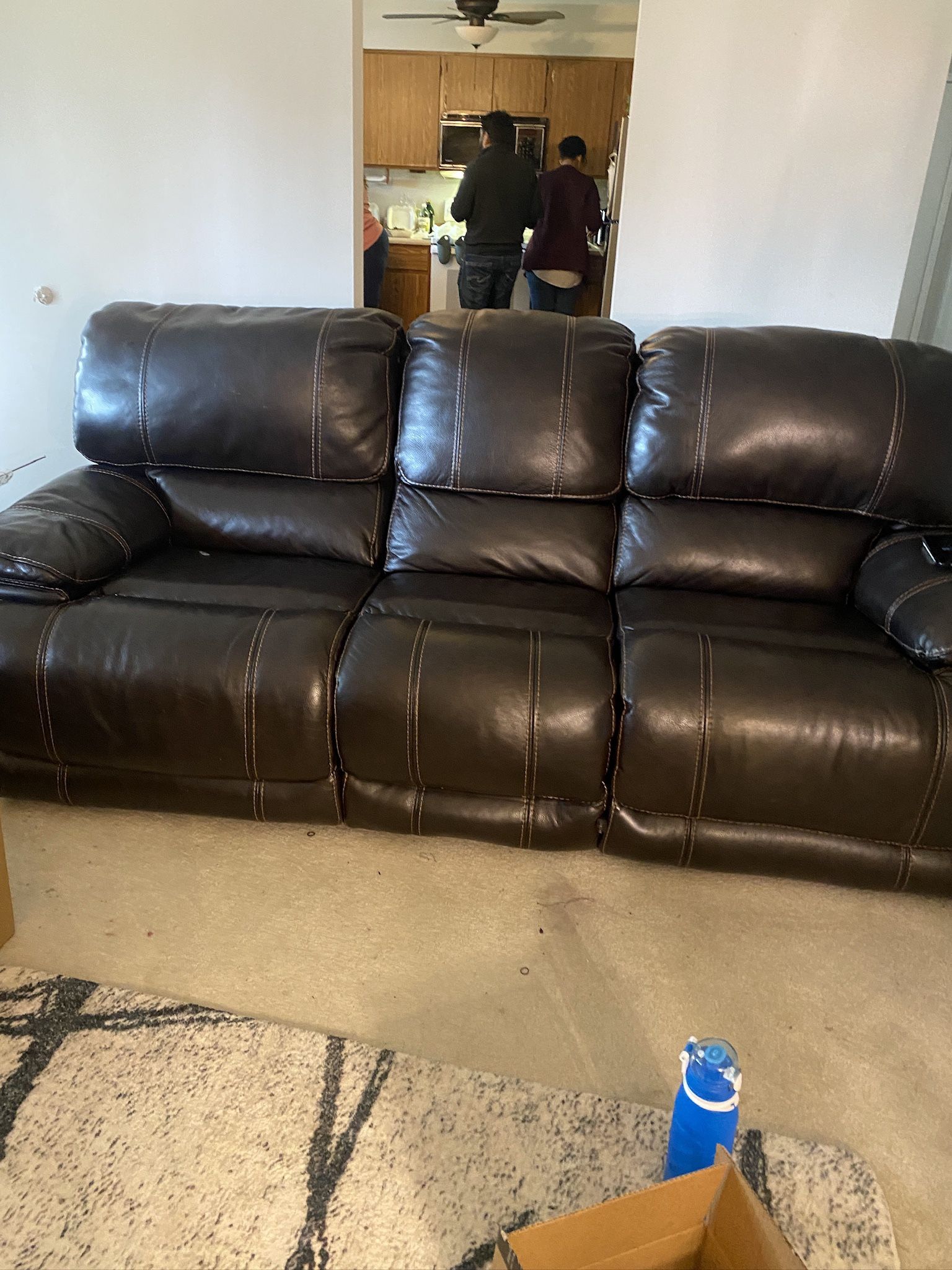 Leather Sofa. Recliner