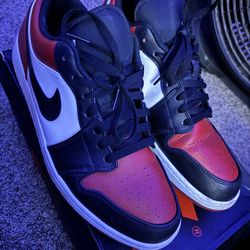 Air jordan 1 Lows Bred toes Mens 12