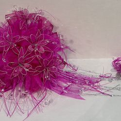 Wedding Quince Bouquet Corsages With Hair Piece