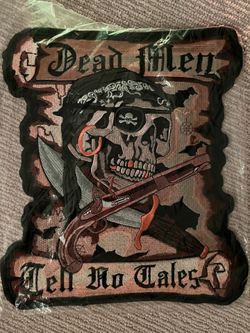 New Large High Quality Dead Men Tell No Tales Pirate Patch for Bikers
