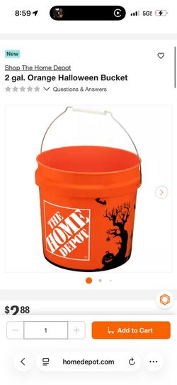 Homedepot Halloween 2026 2gal bucket