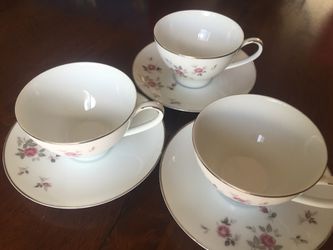 Antique cups and saucers bone china Japan