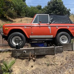 1972 Ford Bronco Orange Lifted Vintage 