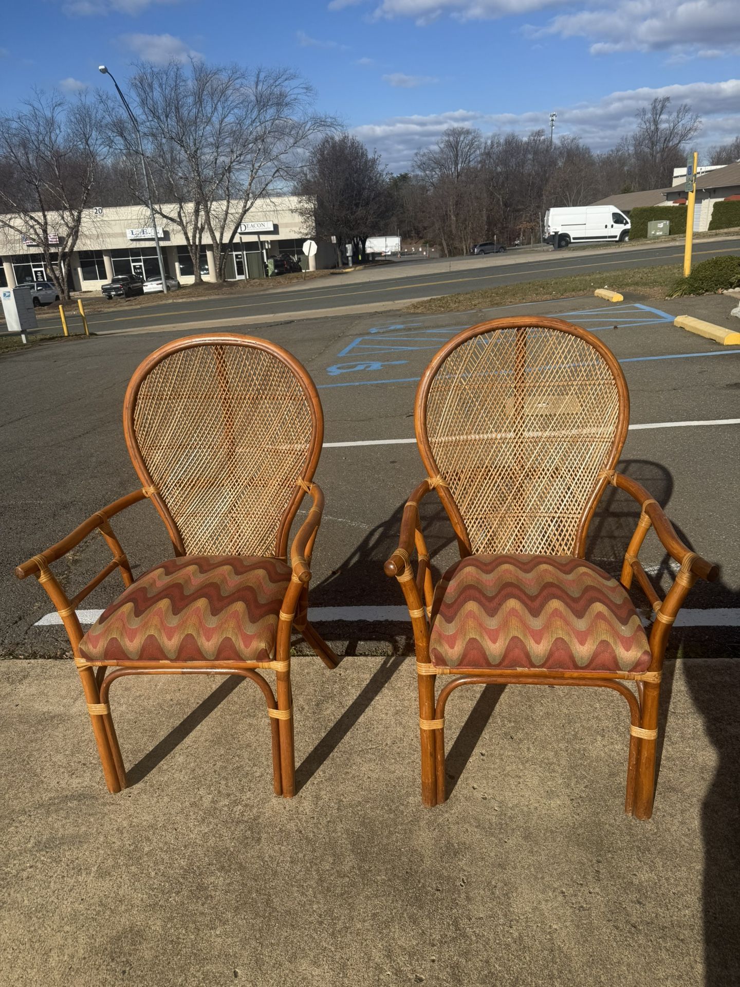 Two Colorful Antique Chairs