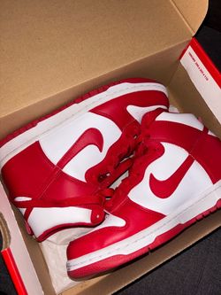 Nike Dunk High White Red Sneakers