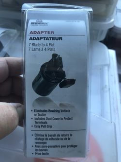 7 round blade to 4 flat trailer adapter