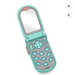 Infantino Flip & Peek Fun Learning Phone, Baby Early Development Toy, 3-12 Months, Teal