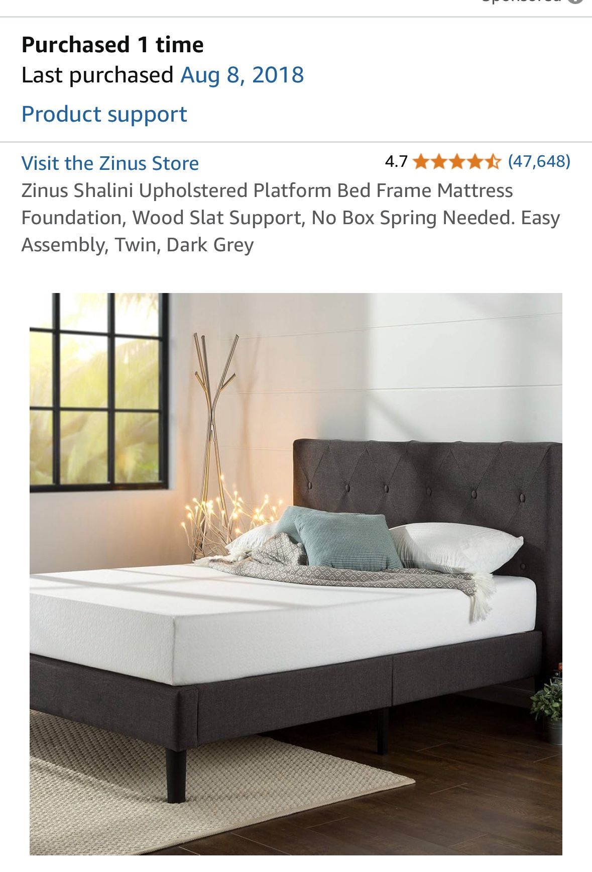 Platform Twin Size Bed Frame