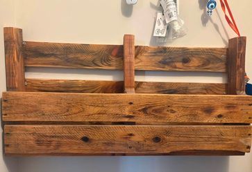 Rustic handcrafted shoe rack