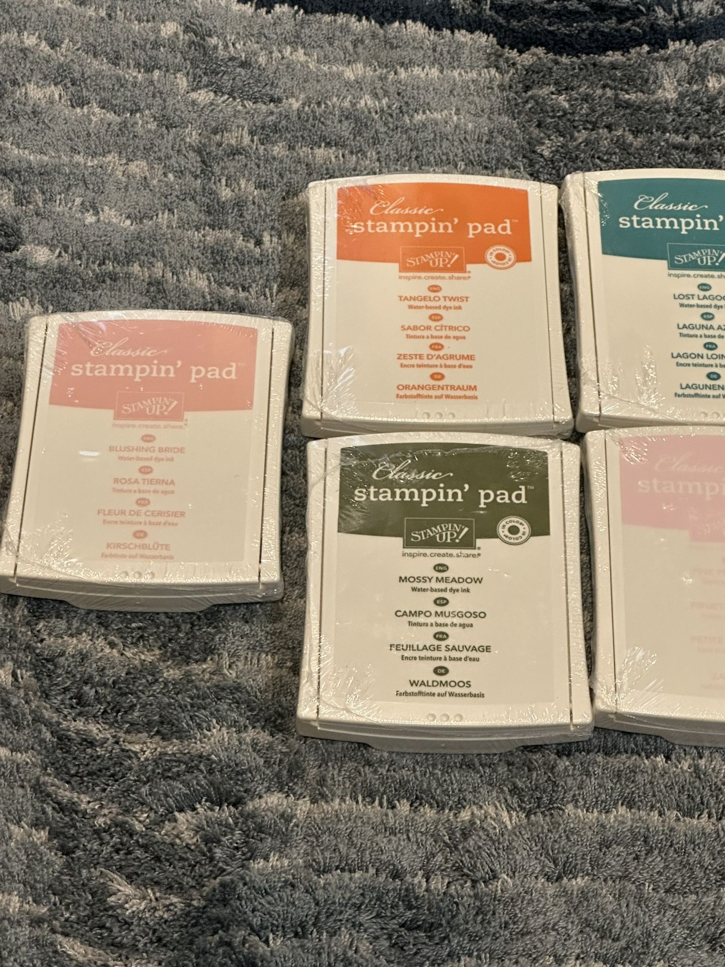 Lot of 7 Stampin' Up Classic Ink Pads Sealed