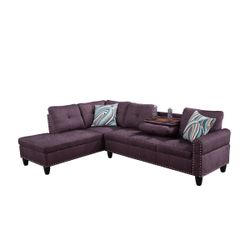New Sectional + Storage Ottoman  — Left or Right Chaise — Delivery Only