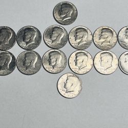 14 x Bicentennial Kennedy Half Dollars 