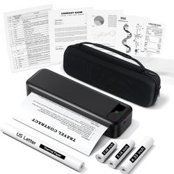 Brand new Portable Printers Wireless for Travel, Bluetooth Inkless Thermal Printer, Support 8.5" X 1