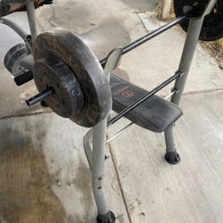 Flat bench, incline bench, decline bench. 