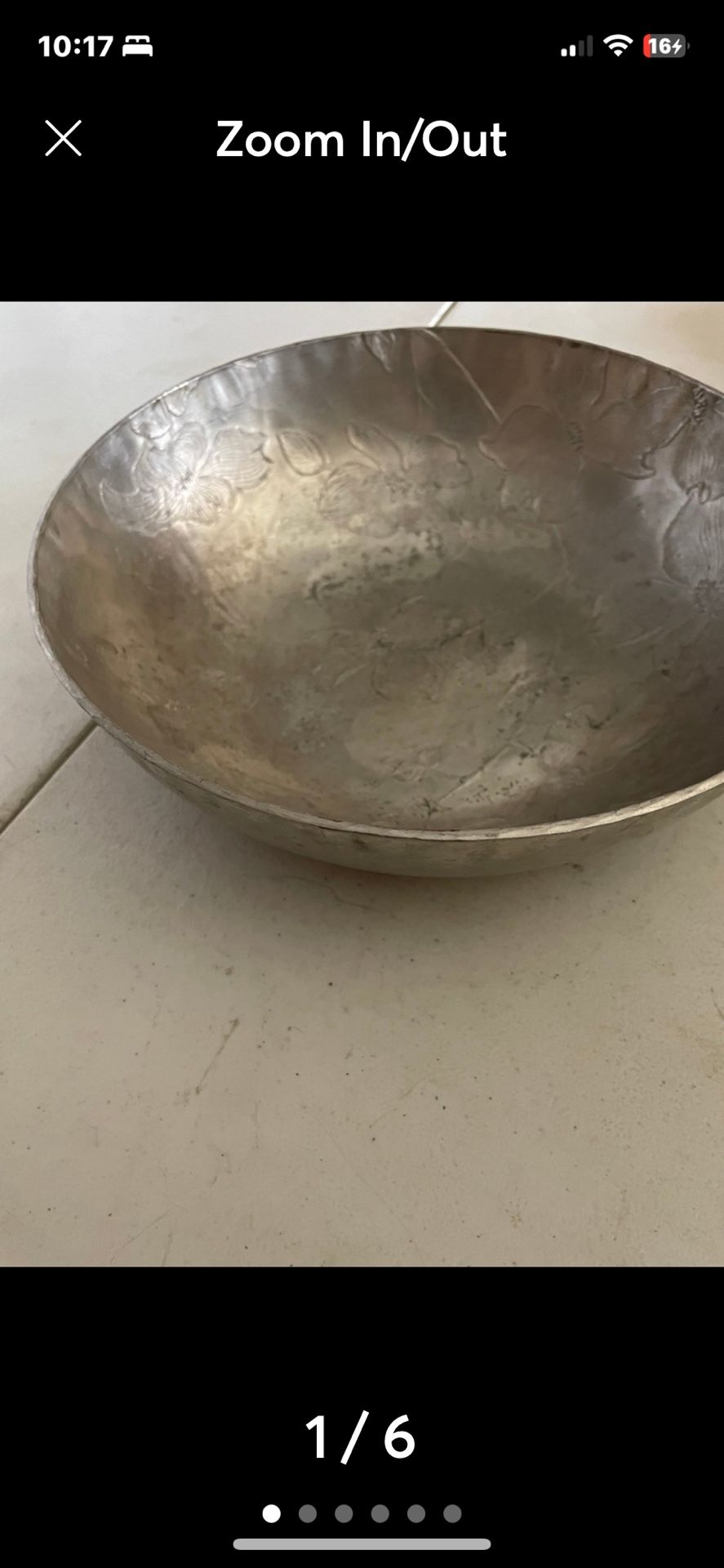 Towle Silversmiths Since 1690 Hammered Cast Aluminum 9” Bowl