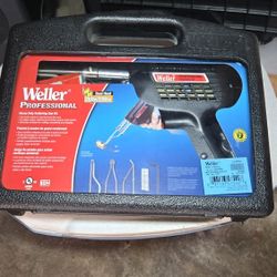 Soldering Gun Kit + Solder, Flux, Tip Tinner & Brass Cleaner