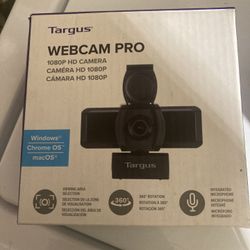 Targus Webcam Pro 1080P HD Camera Integrated Mic AVC041 Universal Compatibility
