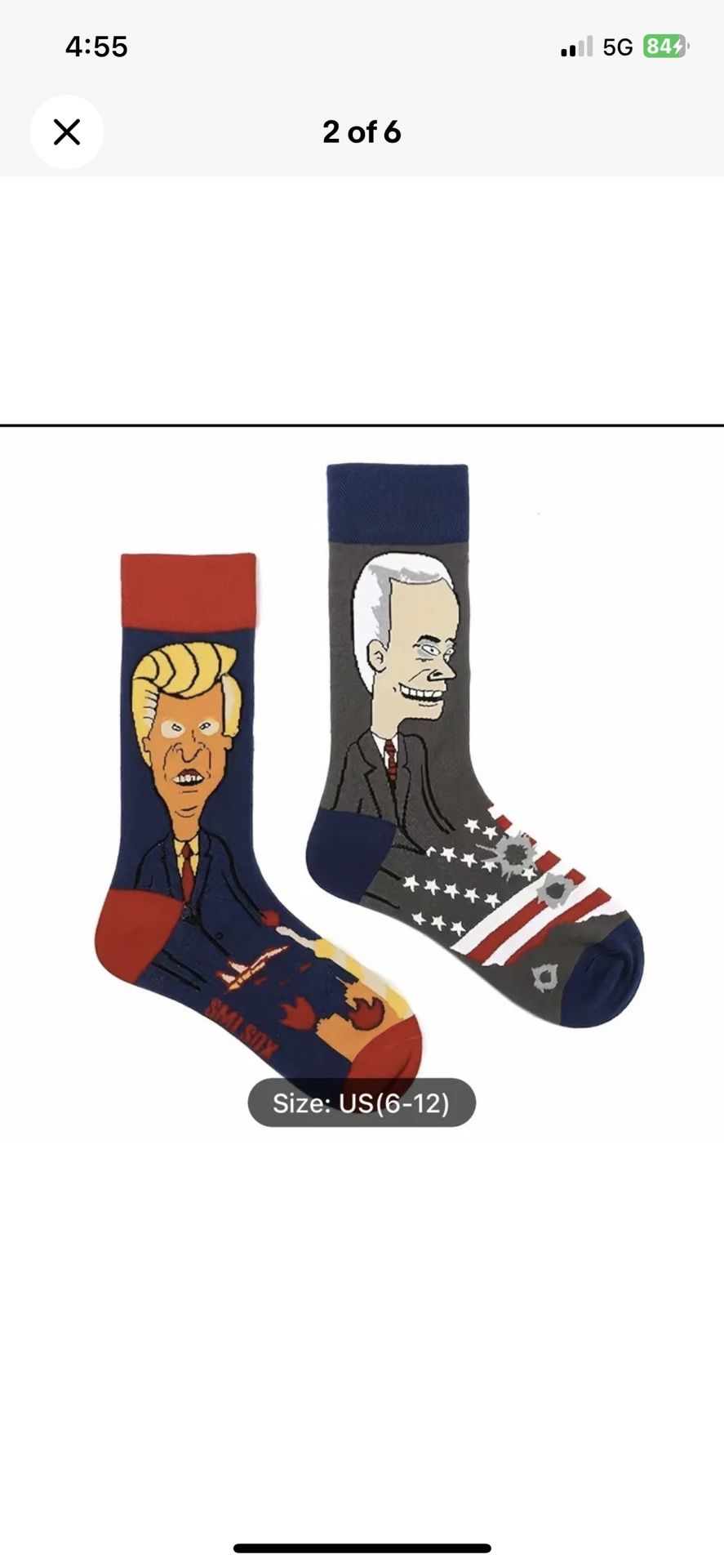 BEAVIS & BUTTHEAD PRESIDENT TRUMP & BIDEN SOCKS!!! ;^o