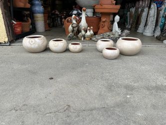 Clay pots set 3 pieces