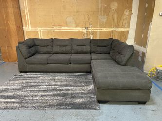 Grey 2-Piece Sectional – Clean & Great Condition