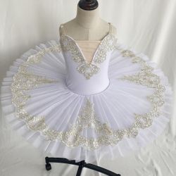 Ballet Dance Skirted Princess Dress for Performance for 10-11 years