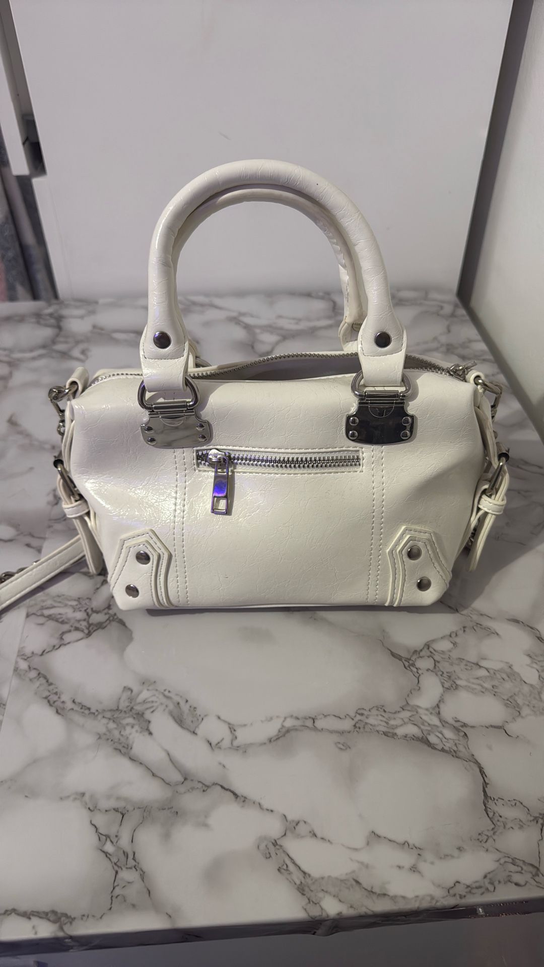 Leather White Bag