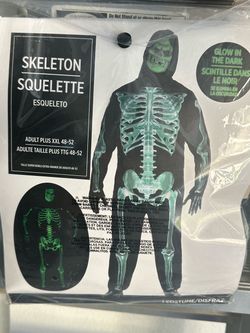 Skeleton costume glow in the dark