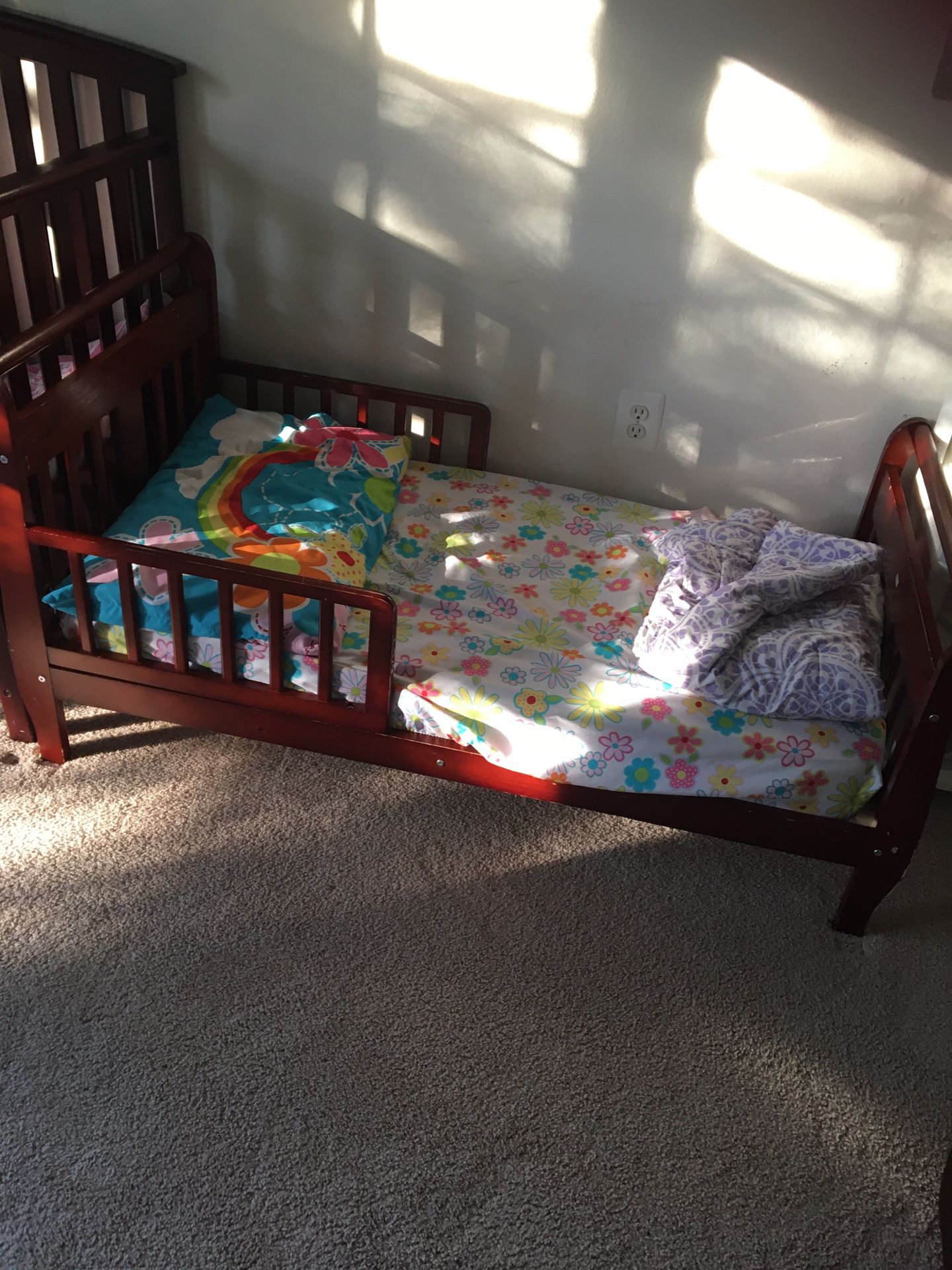 Cherry color toddler bed