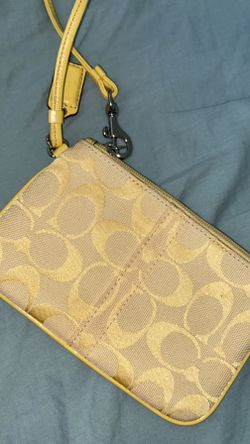Coach Yellow Wristlet 