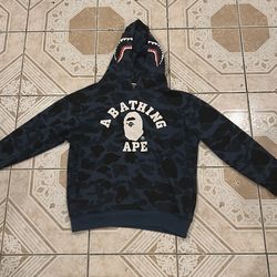 Blue bape hoodie