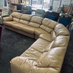 Sectional Leather Couch — Good Condition 