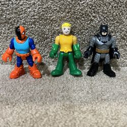 Imaginext lot of 3 figures DC Comics Batman Aquaman Deathstroke Justice League