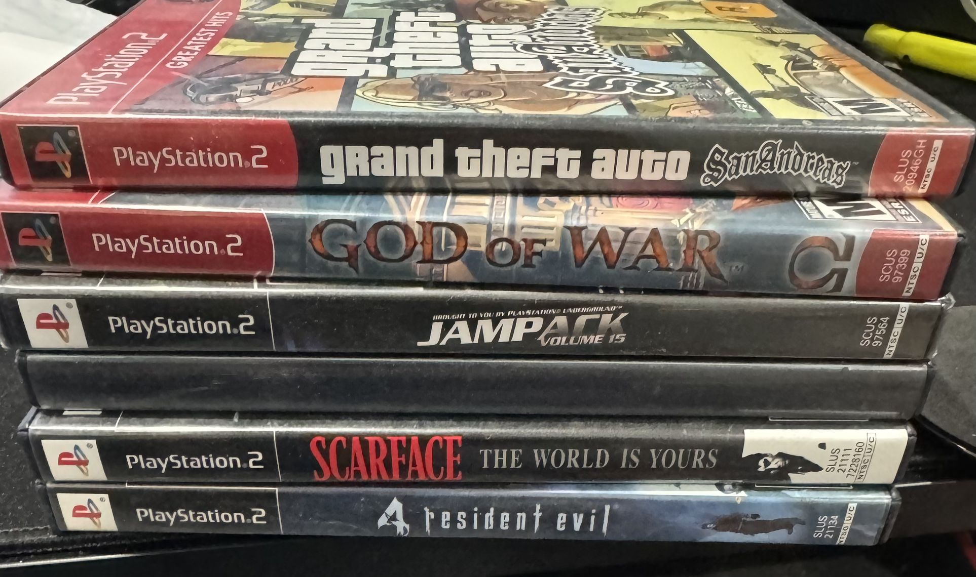 6 PlayStation 2 Games (ps2 Games: Scarface,GOW,GTA)