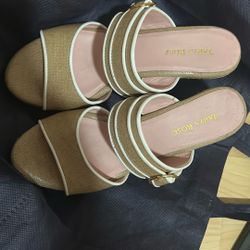 Tartan Rose Wedge Slide 