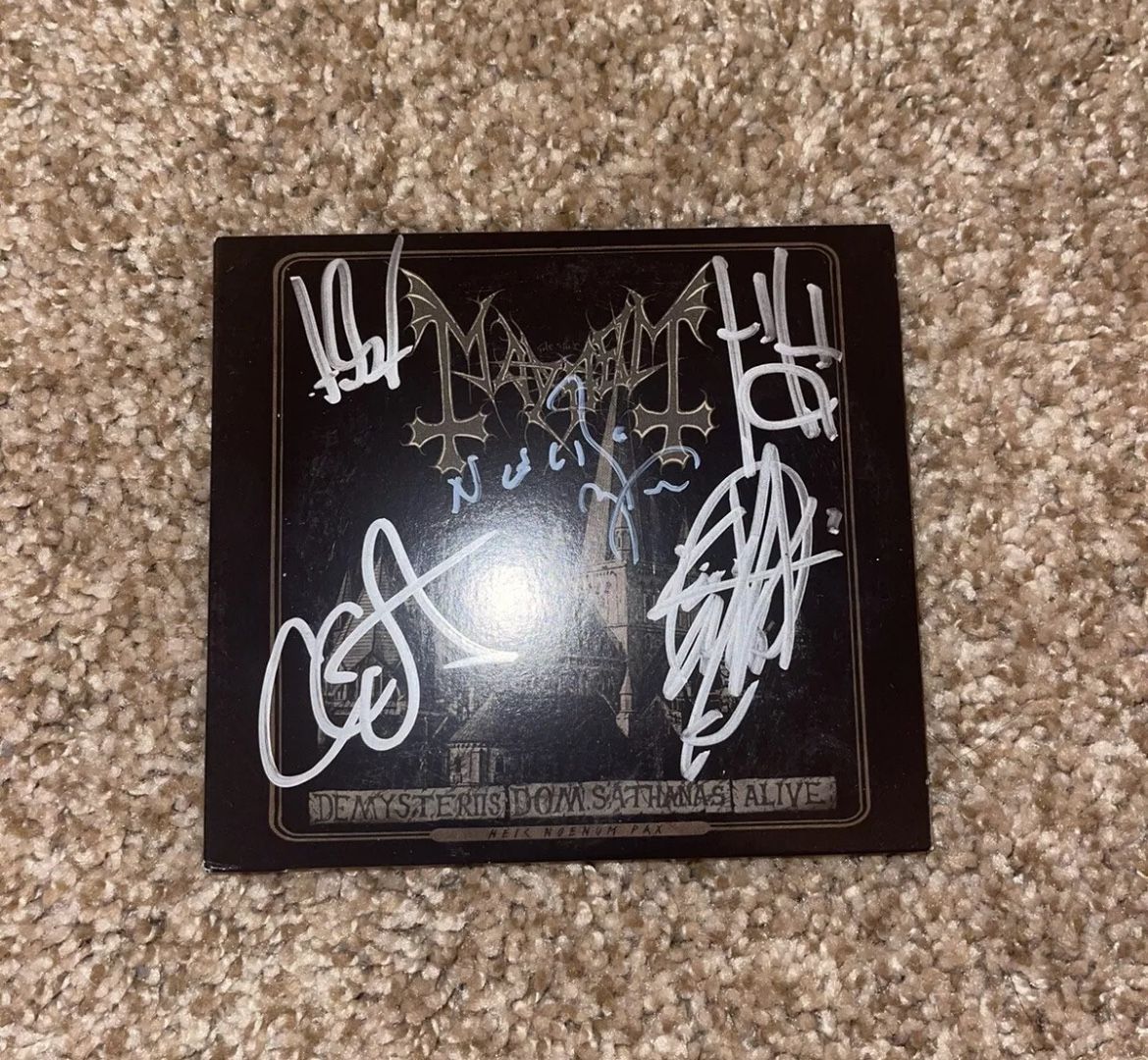 Mayhem “De Mysteriis Dom Sathanas Alive”  Autographed 