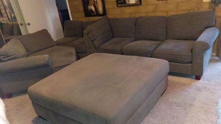 Large Sectional and XL Ottoman