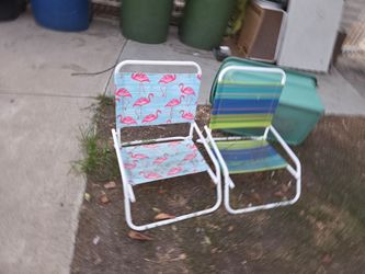 Folding Beach Chairs Set of 2