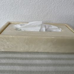 MCM Tissue Holder, Heavy, Similar To Marble Yellow VTG