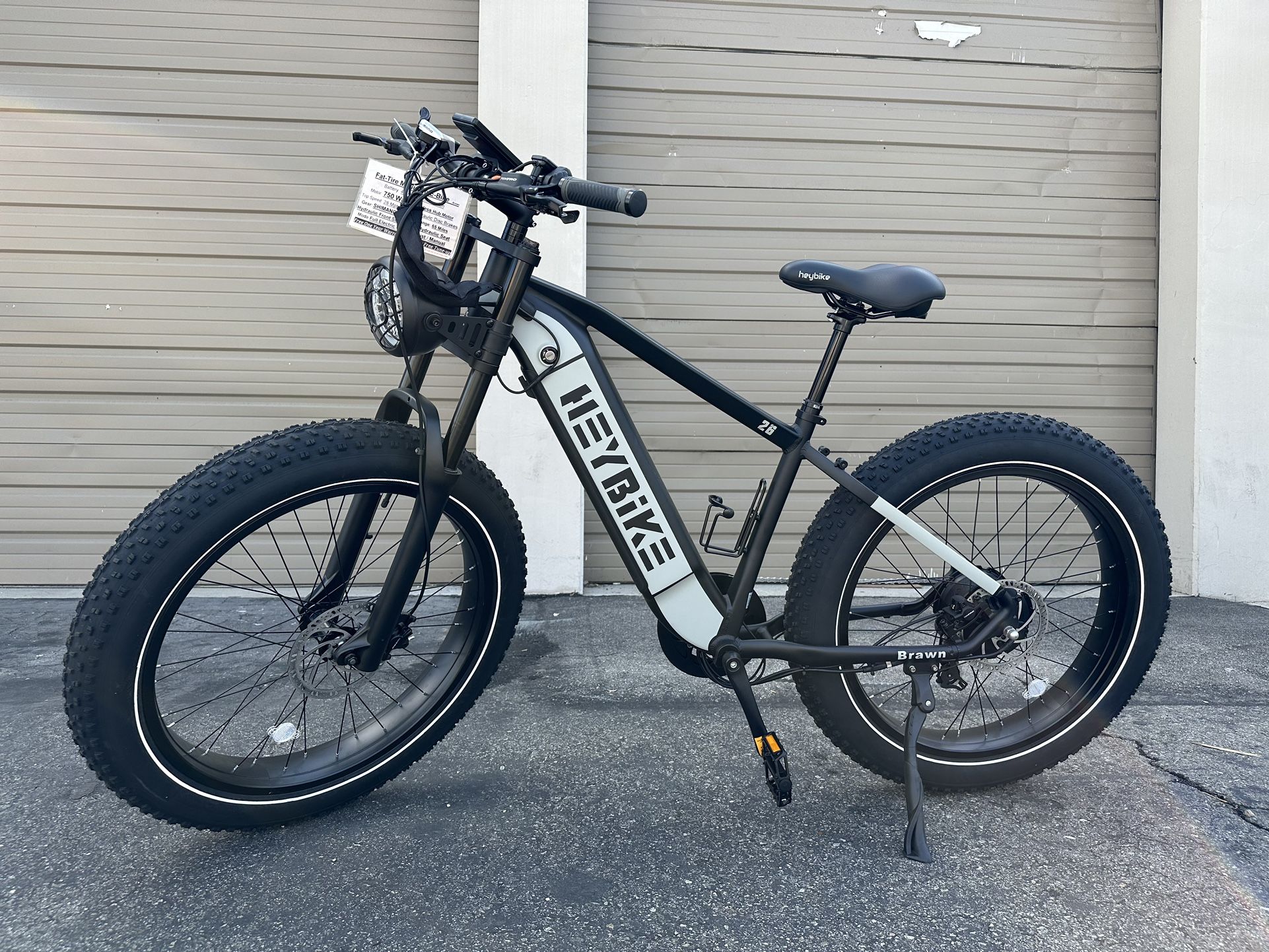HEYBIKE Brawn 750 Watts 26” Fat Tire Electric Bike In Gray for Sale in