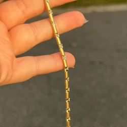 Solid 14k Gold Michael Anthony Designer Patent Bracelet 