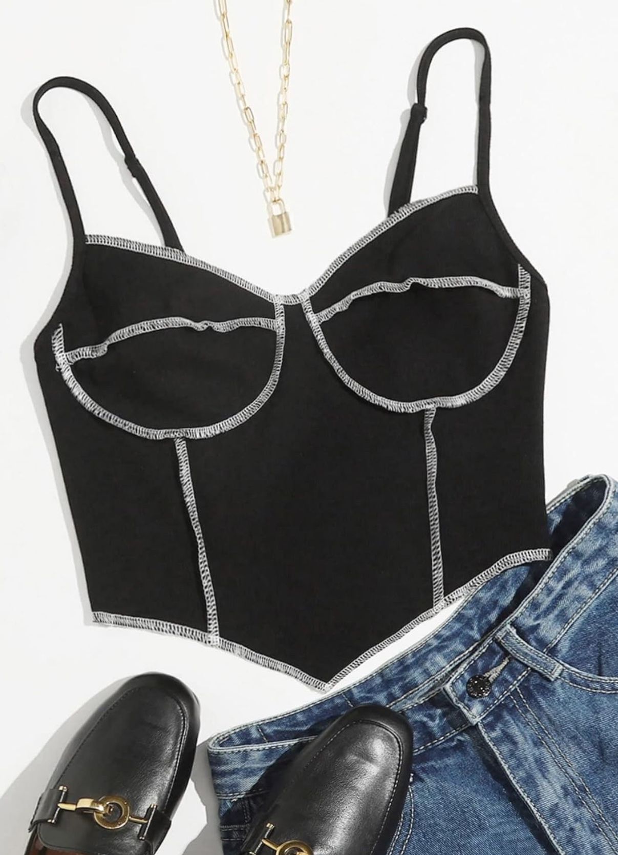 STITCH CORSET TANK TOP