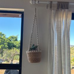 PAIR OF MACRAME PLANT HANGERS